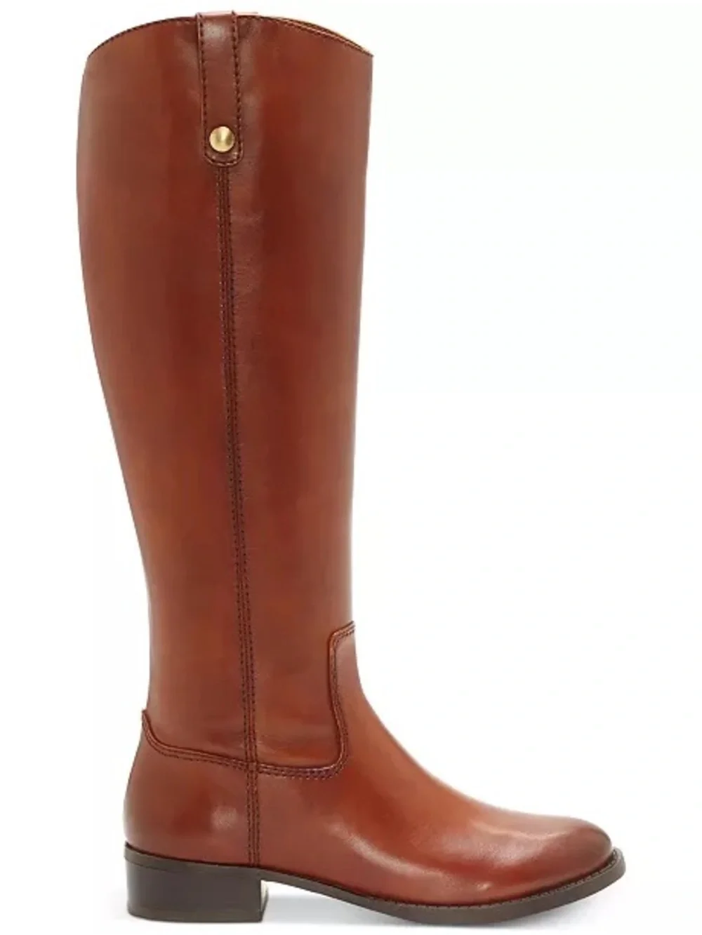 I.N.C International Concepts Fawne Leather Knee High Boots-Cognac Leather 8.5 XW